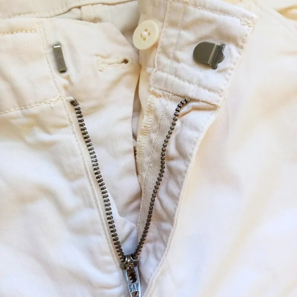 GAP Downtown Khaki Women's Pants - Size 10, Regenerative Cotton Beige Chinos